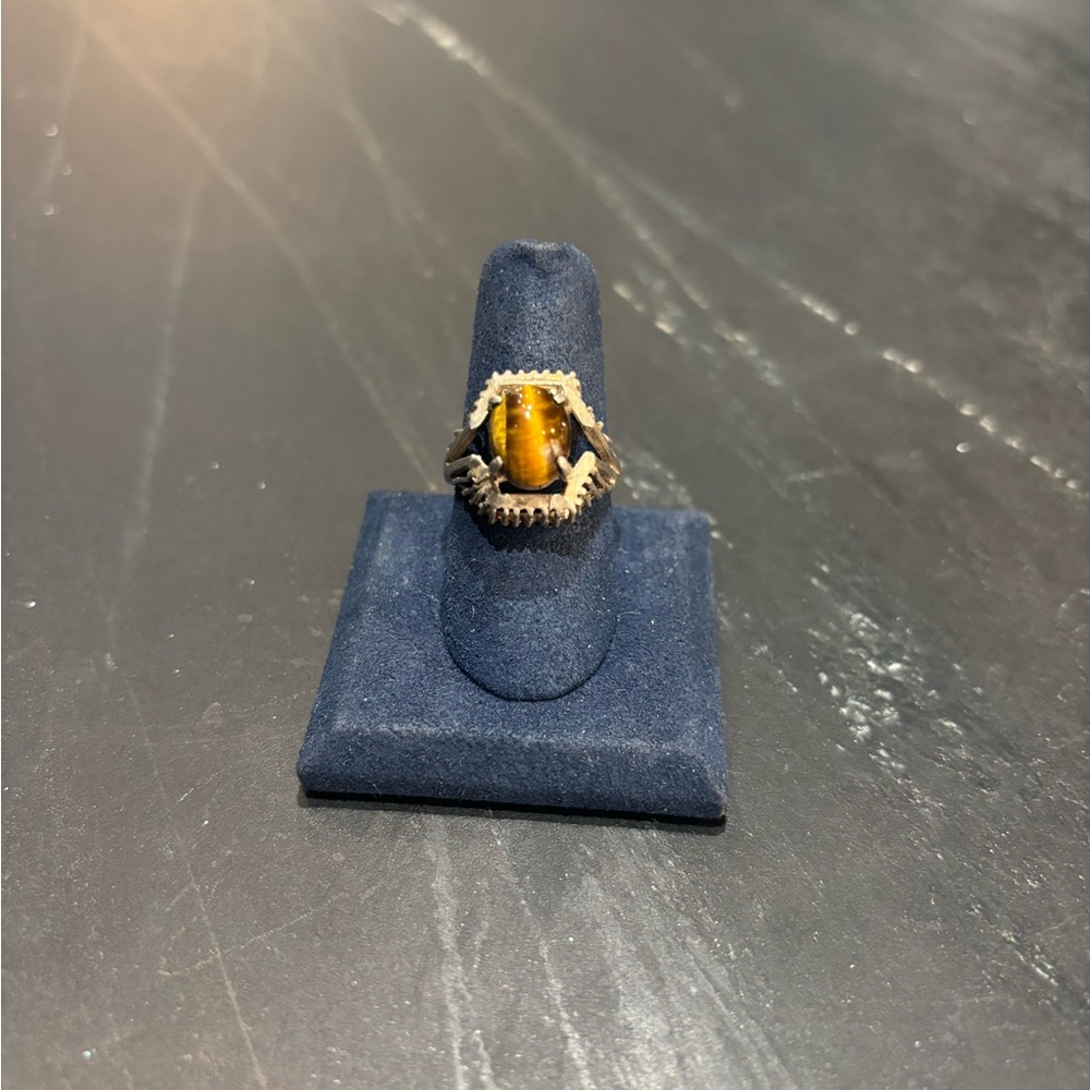 Vintage Tiger's Eye Sterling Silver Ring